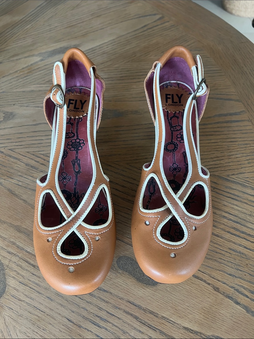 Fly London Low Heel Brown Quirky Shoes 37